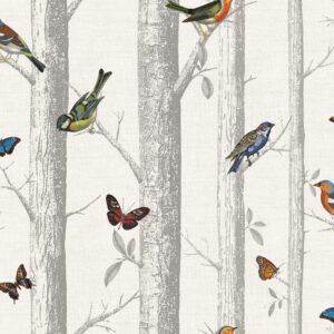 Epping Birds on Branches Wallpaper White Holden 12231