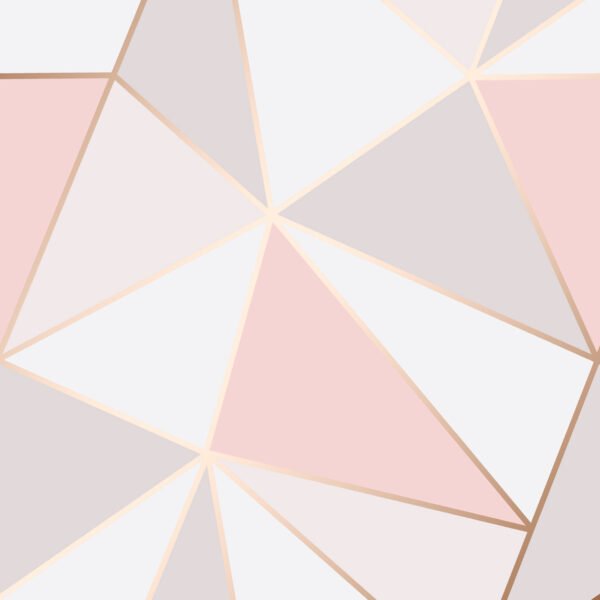 Apex Geometric Wallpaper Rose Gold Fine Decor FD41993