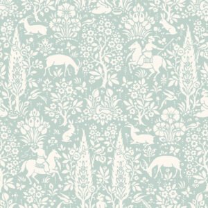 Crown Archives Woodland Wallpaper Duck Egg M1166