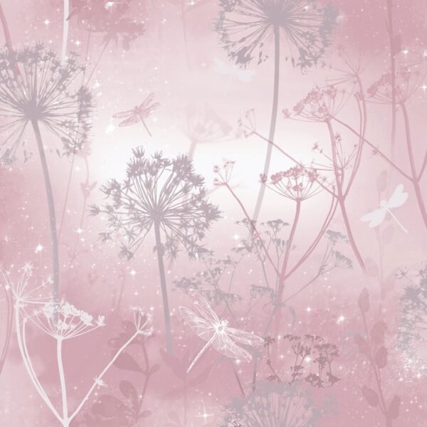 Fantasia Damselfly Wallpaper Blush Arthouse 692305