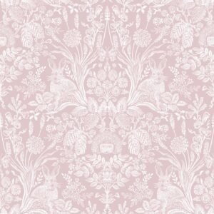 Harlen Woodland Damask Wallpaper Dusky Pink Holden 90161