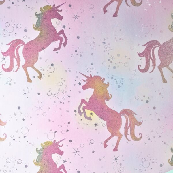 Be Dazzled Dancing Unicorn Wallpaper Rainbow Coloroll M1423