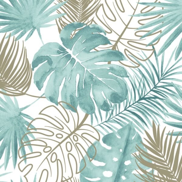 Tropical Leaves Wallpaper Green Muriva L604-04