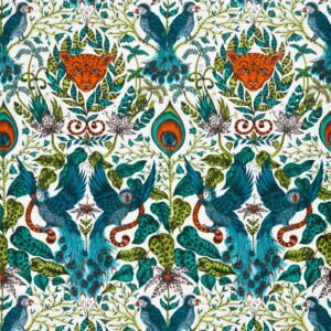 Emma J Shipley Animalia Amazon Wallpaper Jungle W0098/02 By Clarke & Clarke