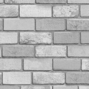 Diamond Brick Wallpaper Silver Grey Arthouse 669401