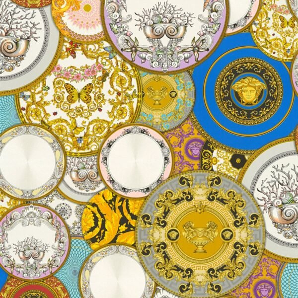 Versace Les Etoiles De la Mer Dish Wallpaper - Multi 34901-1 - 10m x 70cm