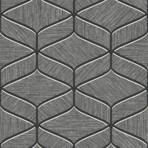 Luciano Geo Texture Wallpaper Gunmetal Belgravia 3850