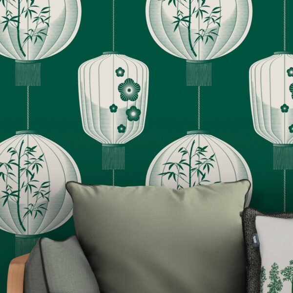 Lucky Lantern Wallpaper Douglas Fir Mini Moderns AZDPT045DF