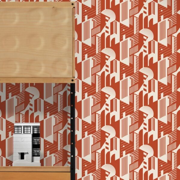 Bauhaus Wallpaper Harvest Orange Mini Moderns AZDPT044HO