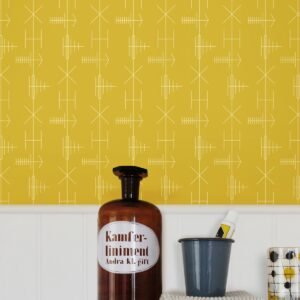 Transmission Wallpaper Mustard Mini Moderns AZDPT040MU