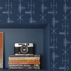 Transmission Wallpaper Washed Denim Mini Moderns AZDPT040WD