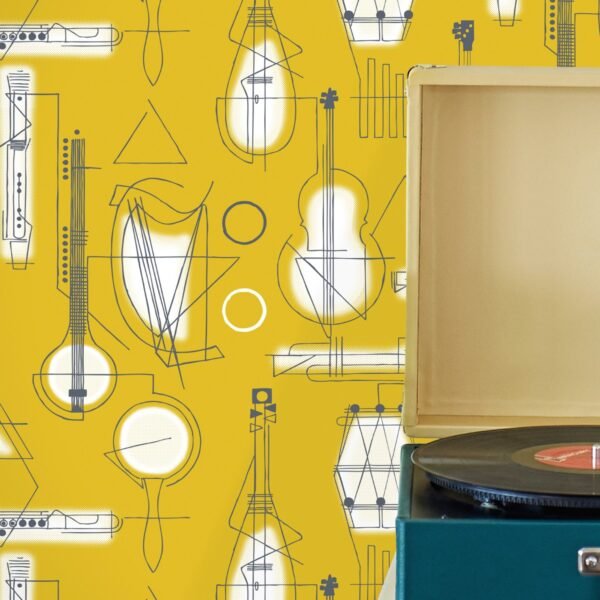 Concert Wallpaper Mustard Mini Moderns AZDPT039MU