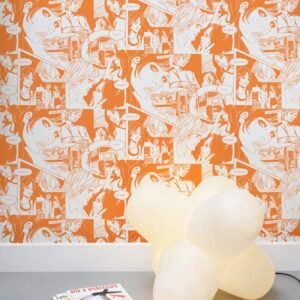 True Romance Wallpaper Tangerine Dream Mini Moderns AZDPT031TD