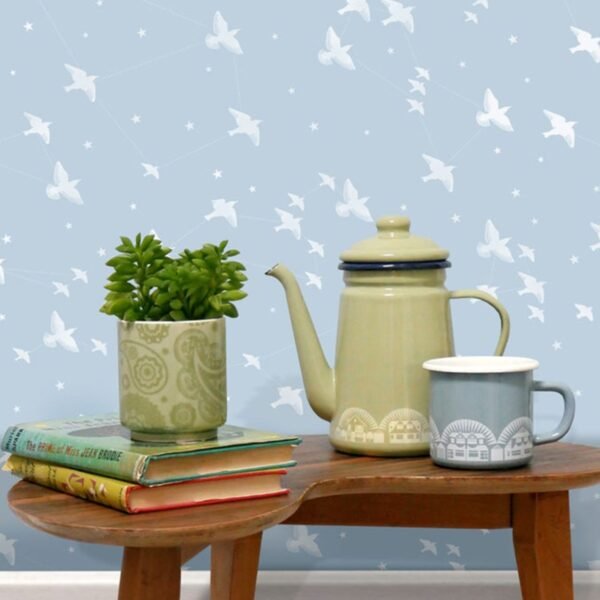 Star-ling Wallpaper Powder Blue Mini Moderns AZDPT029PB