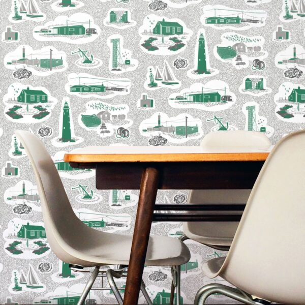 Dungeness Wallpaper Coach Emerald Mini Moderns AZDPT023CE