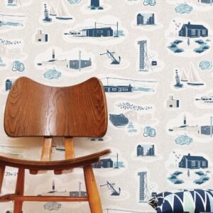 Dungeness Wallpaper Washed Denim Mini Moderns AZDPT023WD