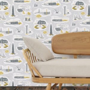 Dungeness Wallpaper Concrete Mini Moderns AZDPT023CO