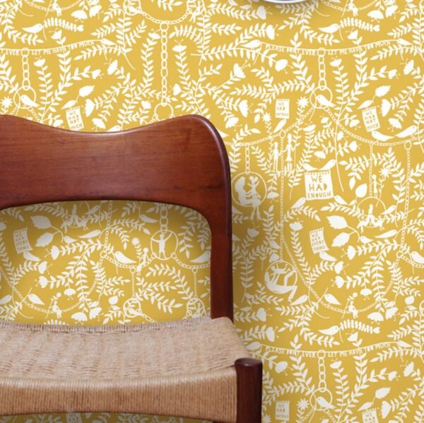 We Had Everything Wallpaper Mustard Mini Moderns RRMM02MU