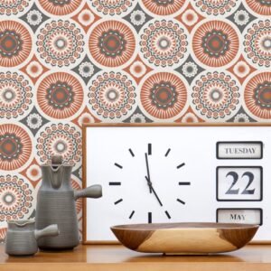 Darjeeling Wallpaper Harvest Orange Mini Moderns AZDPT021HO