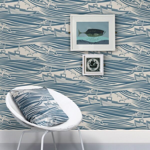 Whitby Wallpaper Washed Denim Mini Moderns AZDPT016WD