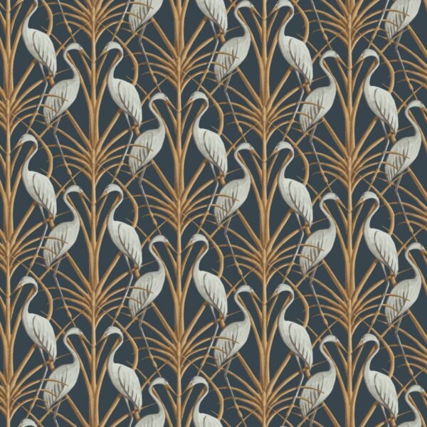 The Chateau by Angel Strawbridge Nouveau Heron Wallpaper Navy NOH/NAV/WP