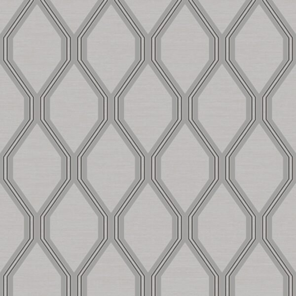 Ariana Geometric Wallpaper Grey / Silver Debona 2490