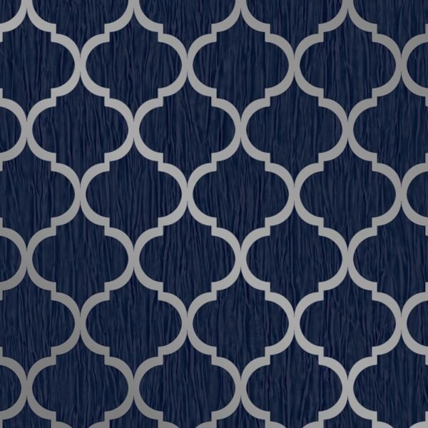 Crystal Trellis Wallpaper Blue / Silver Debona 8894