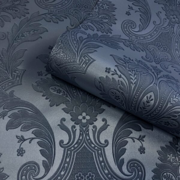 Amara Damask Wallpaper Dark Blue Belgravia 7371