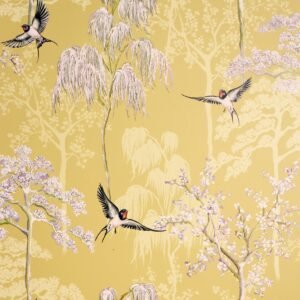 Japanese Garden Wallpaper Ochre Arthouse 908002