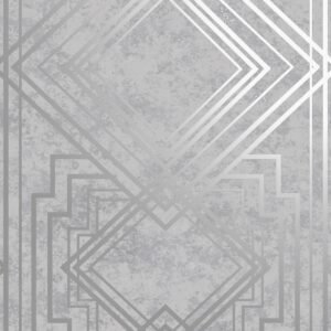 Delano Geo Wallpaper Grey / Silver Holden 75943