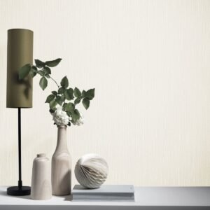 Elle Decoration Plain Textured Wallpaper Cream 1017102