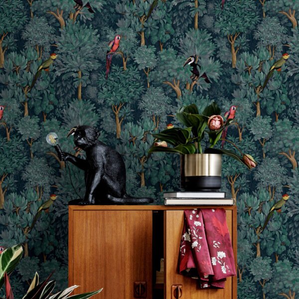 Amazonia Botanist Wallpaper Teal Holden 91251