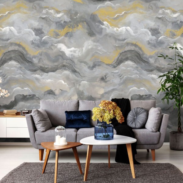 Amazonia Sierra Charcoal Gold Mural Holden 99347