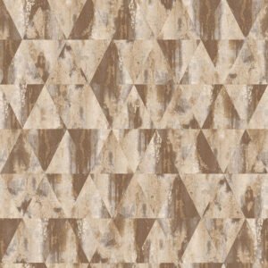 Grunge Collection Rusty Triangles Wallpaper Brown Galerie G45335