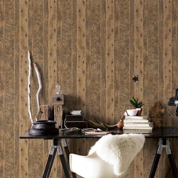 Grunge Collection Wallpaper GOT Wood Brown Galerie G45346