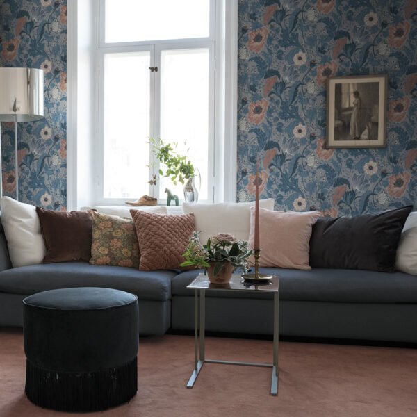 Apelviken Anemone Wallpaper Blue Blush Galerie 33004