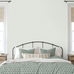 Apelviken Small Trellis Wallpaper Light Blue Grey Galerie 33023