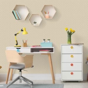 Apelviken Mini Tulip Motif Wallpaper Beige Galerie 33027