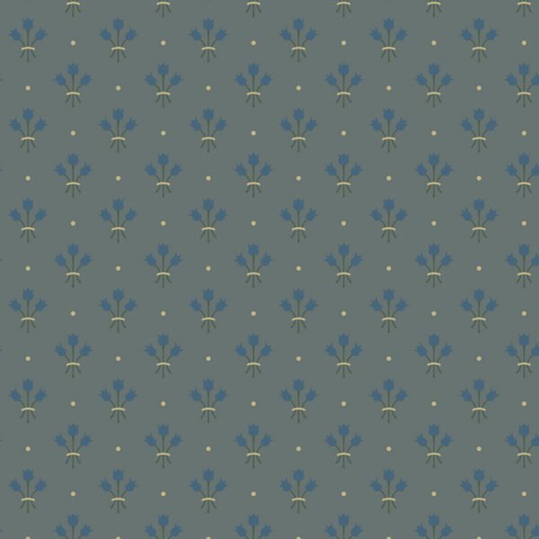 Apelviken Mini Tulip Motif Wallpaper Blue Galerie 33029