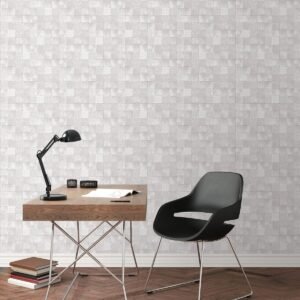 Evergreen Aqua Tile Wallpaper Grey Mica Galerie 7348