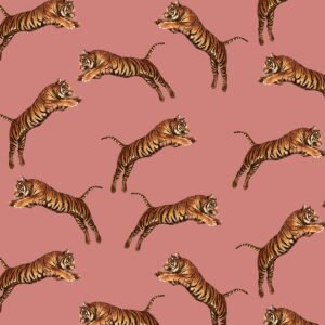 Paloma Home Pouncing Tiger Wallpaper Blossom 921601