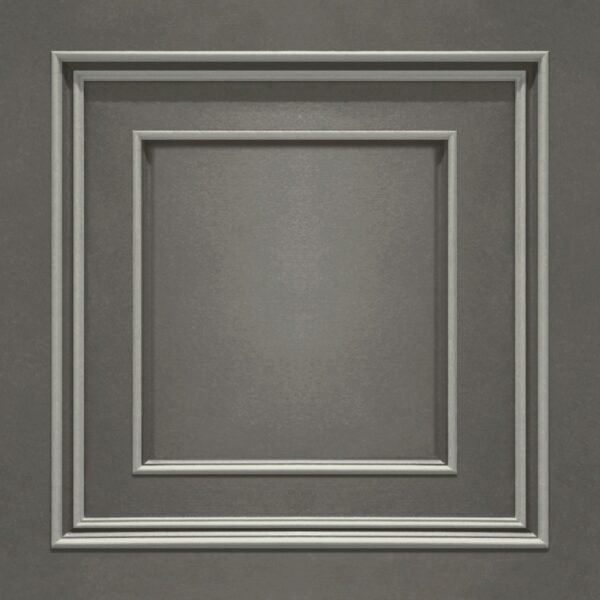 Amara Panel Vinyl Wallpaper Silver / Gunmetal Belgravia 7390