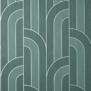 Cascade Arch Wallpaper Emerald / Silver Fine Decor FD42842