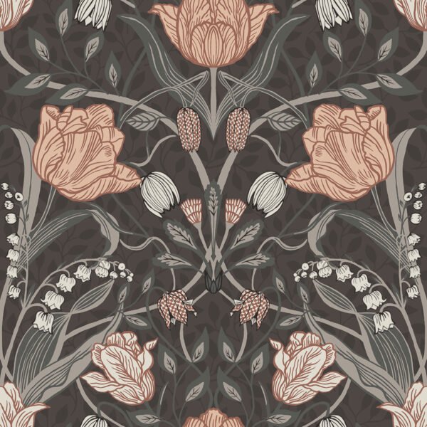 Apelviken 2 Filippa Wallpaper Brown 44107