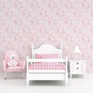 Tiny Tots 2 Mermaids Wallpaper Pink Grey Glitter Galerie G78390