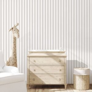 Tiny Tots 2 Regency Stripe Wallpaper Greige Galerie G78401