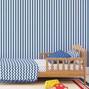 Tiny Tots 2 Regency Stripe Wallpaper Cobalt Blue Galerie G78400