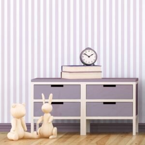 Tiny Tots 2 Regency Stripe Wallpaper Light purple Galerie G78402