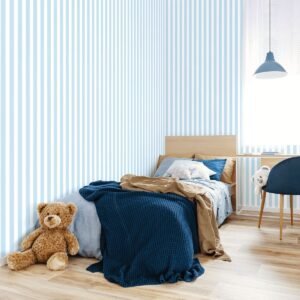 Tiny Tots 2 Regency Stripe Wallpaper Sky Blue Galerie G78405