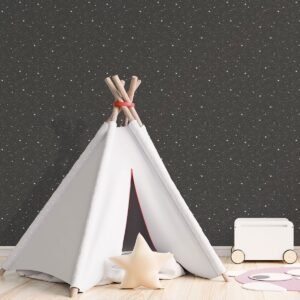 Tiny Tots 2 Space Sidewall Wallpaper Black Glitter Galerie G78407